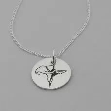 Aurum Lily Engraved Pendant Aurum Lily Engraved Pendant