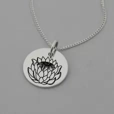 King Protea Engraved Pendant King Protea Engraved Pendant
