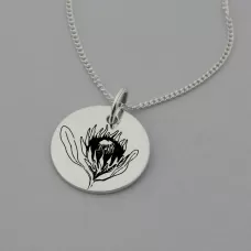 Protea Engraved Pendant Protea Engraved Pendant