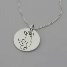 Rhino Engraved Pendant Rhino Engraved Pendant