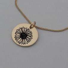 Wild Aster of September Rose Gold Birth Flower Pendant Wild Aster of September Rose Gold Birth Flower Pendant