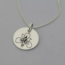Butterfly Iris Engraved Pendant Butterfly Iris Engraved Pendant