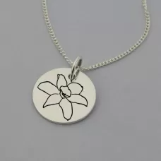 Daffodil of March Birth Flower Pendant