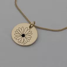 Daisy of April Rose Gold Birth Flower Pendant