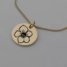 Hawthorn of May Rose Gold Birth Flower Pendant Hawthorn of May Rose Gold Birth Flower Pendant