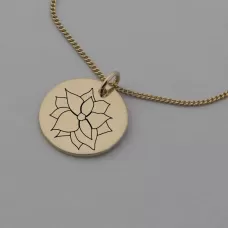 Poinsettia of December Rose Gold Birth Flower Pendant Poinsettia of December Rose Gold Birth Flower Pendant