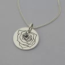 Rose of June Birth Flower Pendant Rose of June Birth Flower Pendant