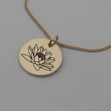 Water Lily of July Rose Gold Birthflower Pendant Water Lily of July Rose Gold Birthflower Pendant