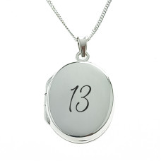 13th Birthday Sterling Silver Locket 13th Birthday Sterling Silver Locket