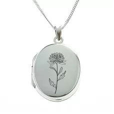Chrysanthemum November Birthflower Locket