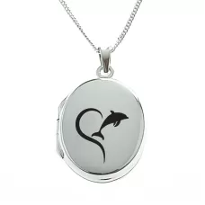 Dolphin and Heart Locket Dolphin and Heart Locket