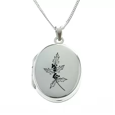 Holly December Birthflower Locket Holly December Birthflower Locket