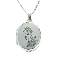 Marigold October Birthflower Locket Marigold October Birthflower Locket