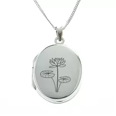 Water Lily July Birthflower Locket Water Lily July Birthflower Locket