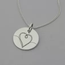 Heart Necklace with 'I choose ME' Engraved on the Back Heart Necklace with 'I choose ME' Engraved on the Back