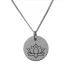 Lotus Flower Necklace with 'Just Breathe' Engraved on the Back