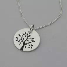 Tree Necklace with 'Courage Faith Strength' Engraved on the Back Tree Necklace with 'Courage Faith Strength' Engraved on the Back