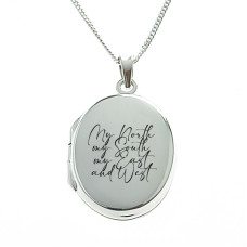 My North my South my East and West Sterling Silver Locket My North my South my East and West Sterling Silver Locket