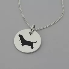 Basset Hound Silhouette Necklace Basset Hound Silhouette Necklace