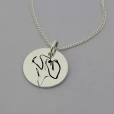 Boxer Silhouette Necklace Boxer Silhouette Necklace