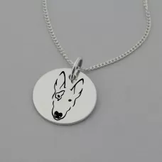 Bull Terrier Silhouette Necklace Bull Terrier Silhouette Necklace