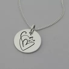 Cat Heart Necklace Cat Heart Necklace