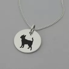 Chihuahua Silhouette Necklace Chihuahua Silhouette Necklace
