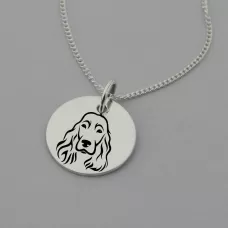 Cocker Spaniel Engraved Necklace Cocker Spaniel Engraved Necklace