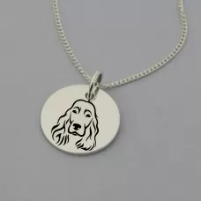 Cocker Spaniel Silhouette Necklace Cocker Spaniel Silhouette Necklace