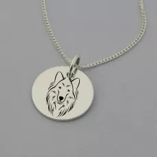 Collie Silhouette Necklace Collie Silhouette Necklace
