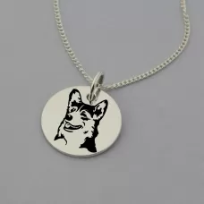 Corgi Engraved Necklace Corgi Engraved Necklace