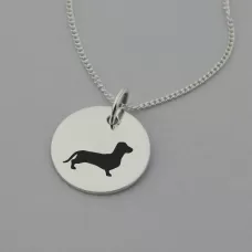 Dachshund Silhouette Necklace Dachshund Silhouette Necklace