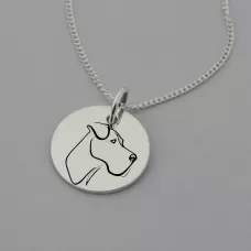 Great Dane Silhouette Necklace Great Dane Silhouette Necklace