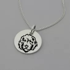 Labradoodle Engraved Necklace Labradoodle Engraved Necklace