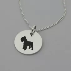 Miniature Schnauzer Silhouette Necklace Miniature Schnauzer Silhouette Necklace