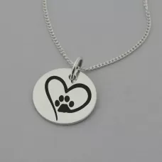 Paw in Heart Necklace Paw in Heart Necklace
