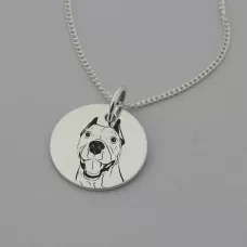Pit bull Engraved Necklace Pit bull Engraved Necklace