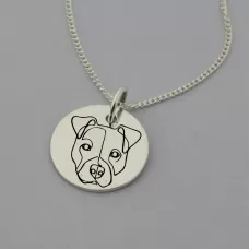 Pit bull Silhouette Necklace Pit bull Silhouette Necklace
