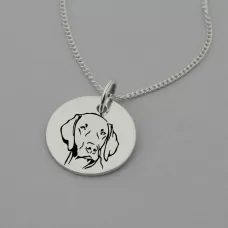 Weimaraner Engraved Necklace Weimaraner Engraved Necklace