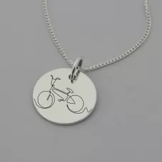 Bicycle Engraved Necklace Bicycle Engraved Necklace
