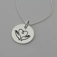 Caregiver Necklace with 'Angel without Wings' Engraved on the Back