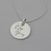 Gladiolus Flower Necklace with 'Keep Going' on reverse Gladiolus Flower Necklace with 'Keep Going' on reverse