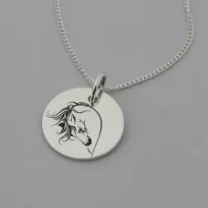 Horse Engraved Necklace Horse Engraved Necklace