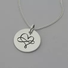 Infinity Heart Necklace with 'I will always choose you' Engraved on the Back Infinity Heart Necklace with 'I will always choose you' Engraved on the Back