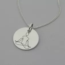 Yoga Necklace with 'Sky Above, Earth Below, Peace Within' Engraved on the reverse