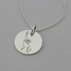 Statue of Liberty Engraved Necklace