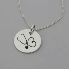 Stethoscope Sterling Silver Necklace