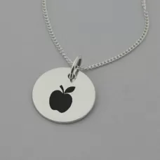 Teacher Sterling Silver Necklace with 'Best Teacher Ever' Engraved on the Back