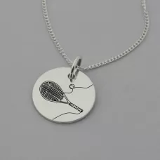Tennis Engraved Necklace