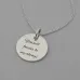Double Heart Necklace with 'You will forever be my always' engraved on the reverse